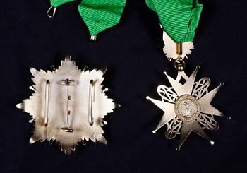 KRASCHAN SAMT ORDENSTECKEN, metall, emalj, Sankt Lazarusorden av Jerusalem, Svenska grenen. Toye, Kenning & Spencer, London. Sent 1900-tal.