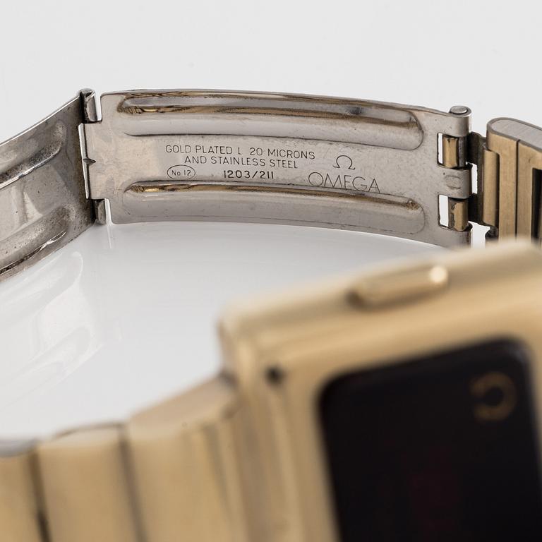Omega, Time Computer II, wristwatch, 40.5 x 26 (54) mm.