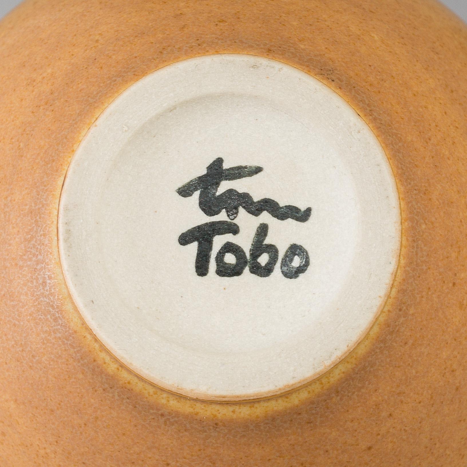 ERICH & INGRID TRILLER, four stoneware pieces from Tobo, signed.