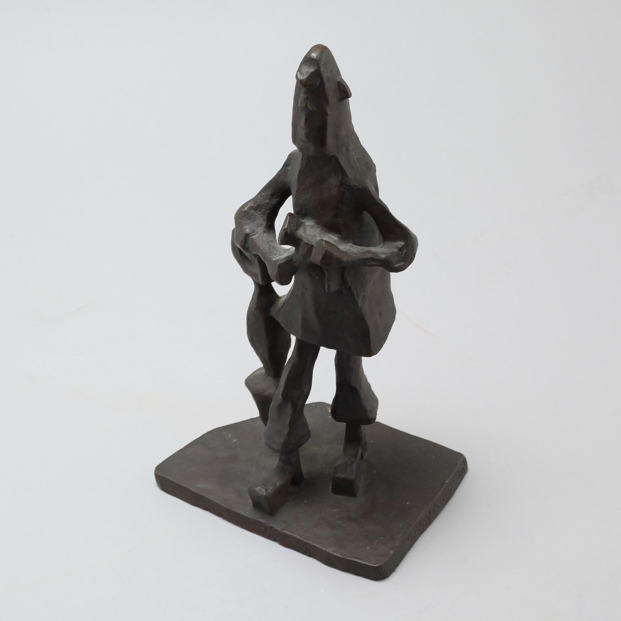 OKÄND KONSTNÄR, skulptur, brons, signerad, Herman Bergman fud, 1900-tal.