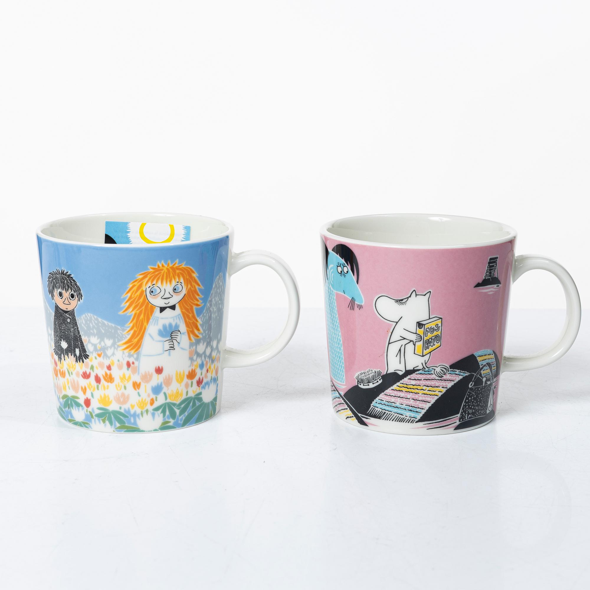 Arabia, 29 Moomin mugs, Finland.