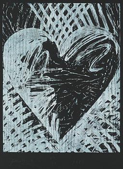152. JIM DINE, träsnitt "Night heart", signerat med blyerts 28/38. 1982.