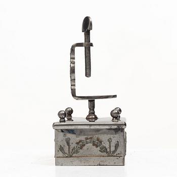 A Tula needle table clamp, Russia, ca 1800.