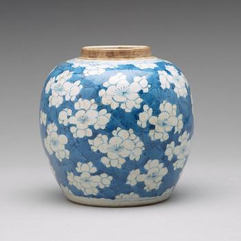 A blue and white jar, Qing dynasty, Kangxi (1662-1722).