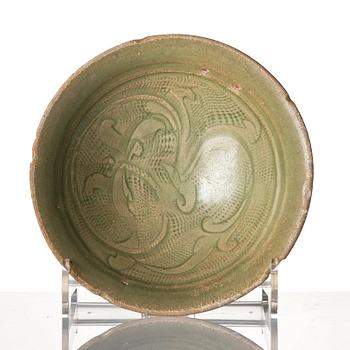 A carved 'Yazohou' bowl, Song dynasty (960-1279).