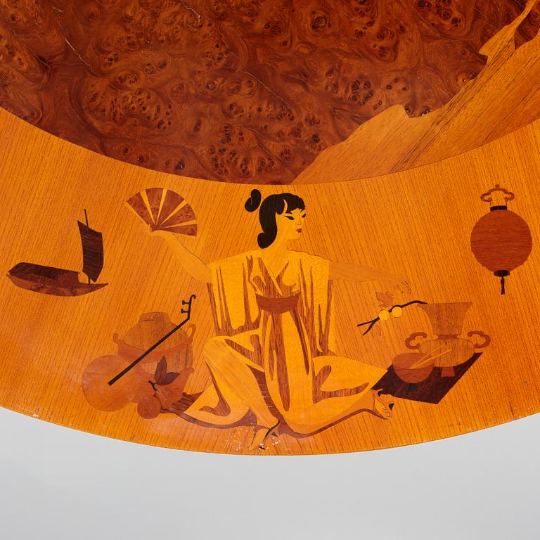A coffee table, probably Birger Ekman, Mjölby Intarsia, 1938.