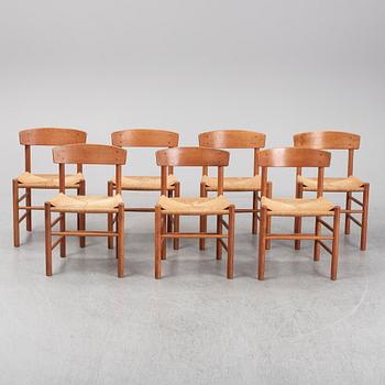 BØRGE MOGENSEN, seven model J39 chairs, Denmark, second half of the 20th century.