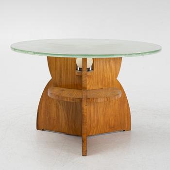 A Swedish Modern glass coffee table, 1940's.