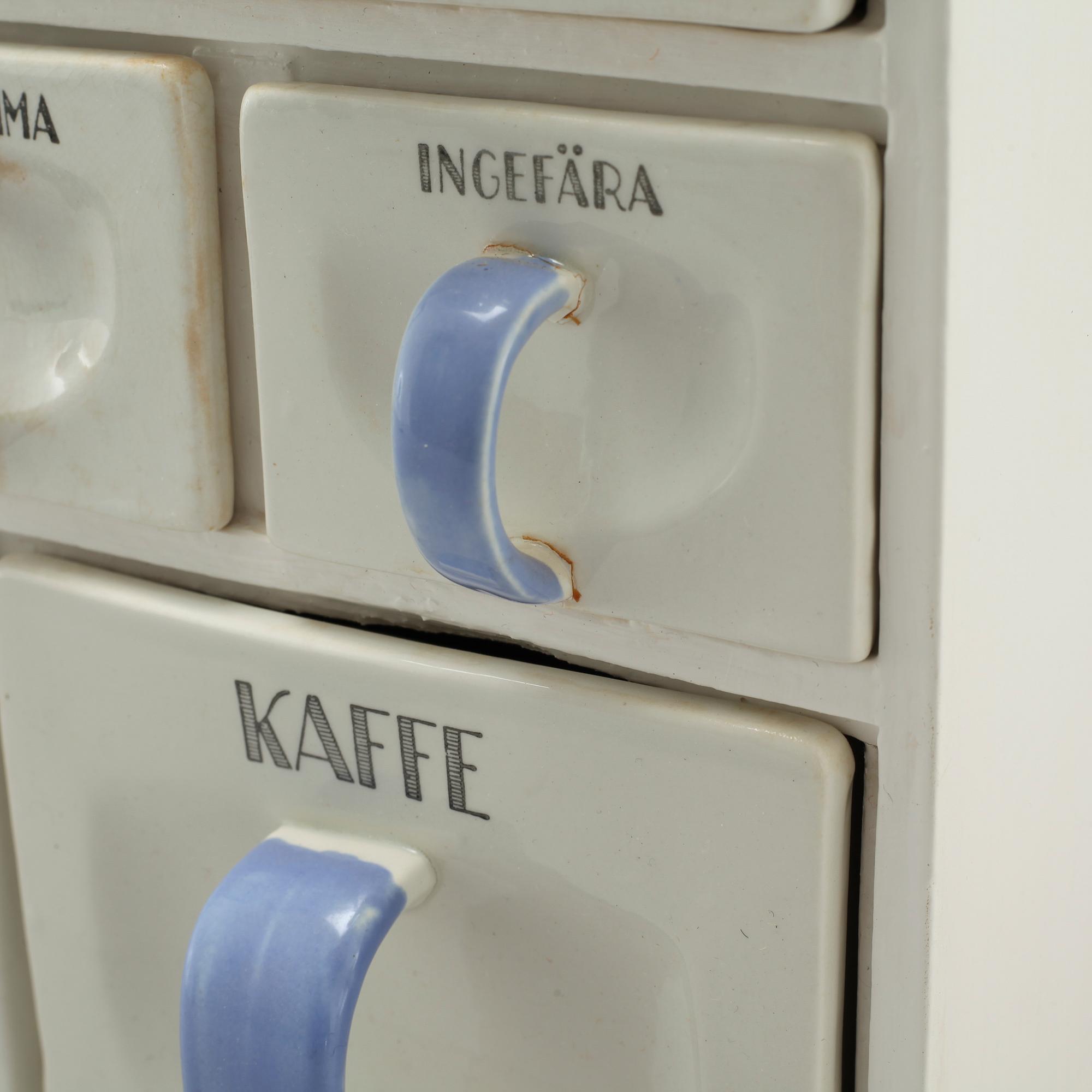 A spice rack by Gefle, first half of the 20th century.