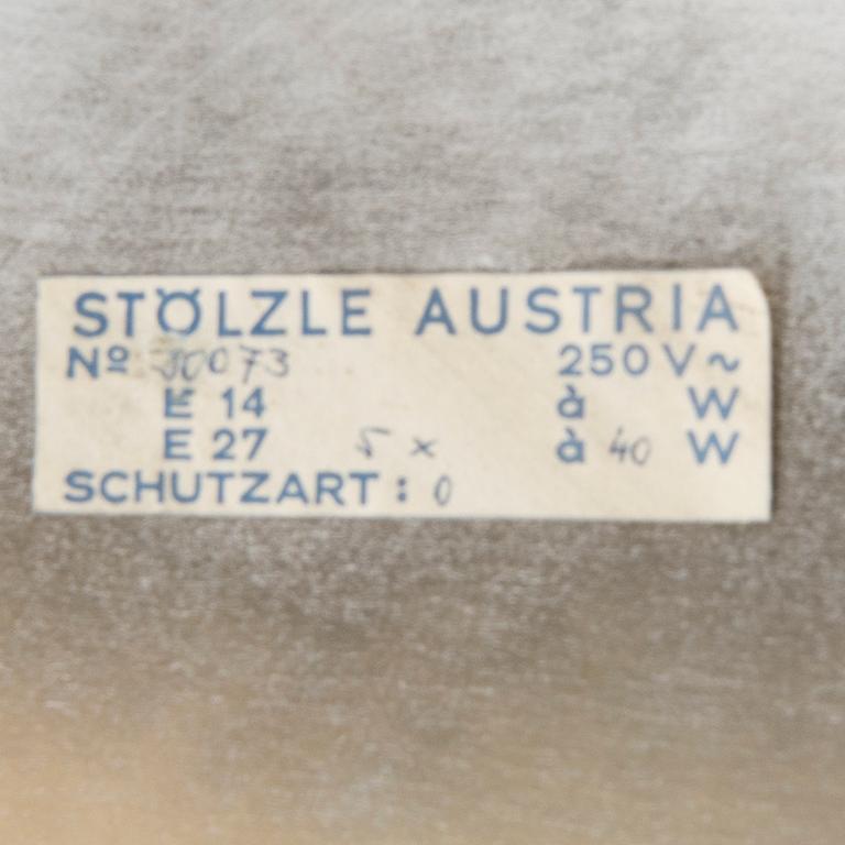 Ceiling lamp/plafond Stölzle Austria mid/second half of the 20th century.