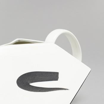 ROLF SINNEMARK, two "Cube" porcelain teapot for Rörstrand in the late 20th century.