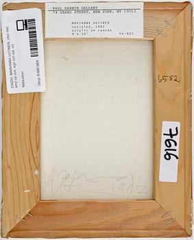 MARIANNA UUTINEN, akryl på duk, sign och dat 1992 a tergo.