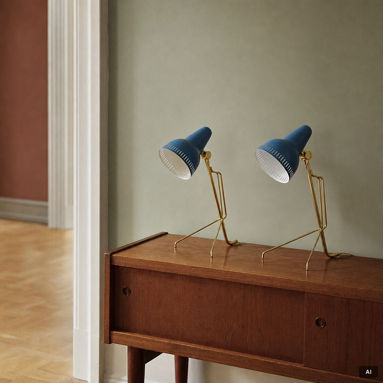 Boris Lacriox, table lamps, a pair, Falkenbergs Belysning, mid-20th century.