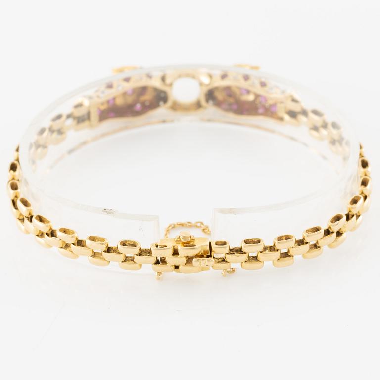 Bracelet in the form of a panther's head 18K gold.