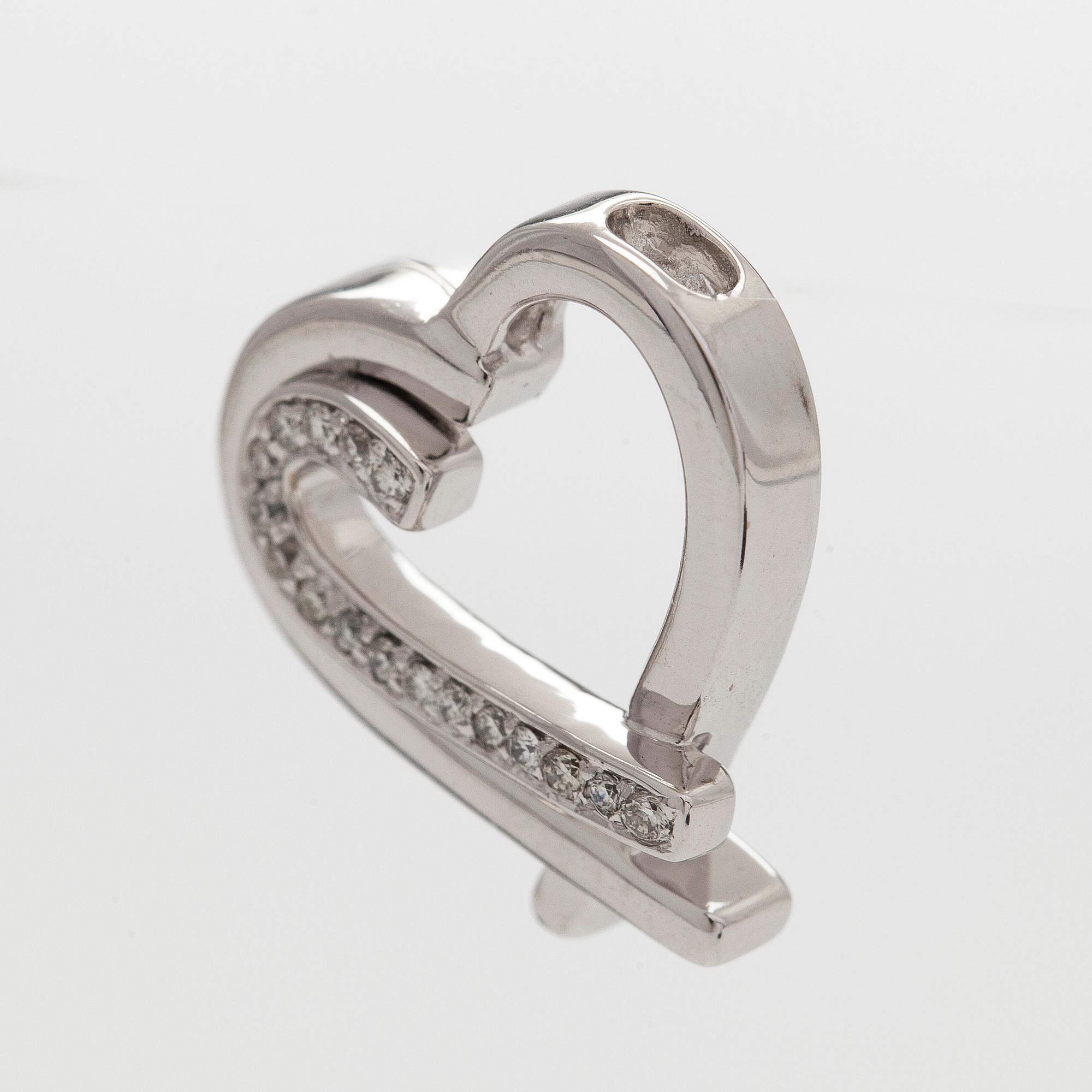 Hänge, 14K vitguld, briljantslipade diamanter.