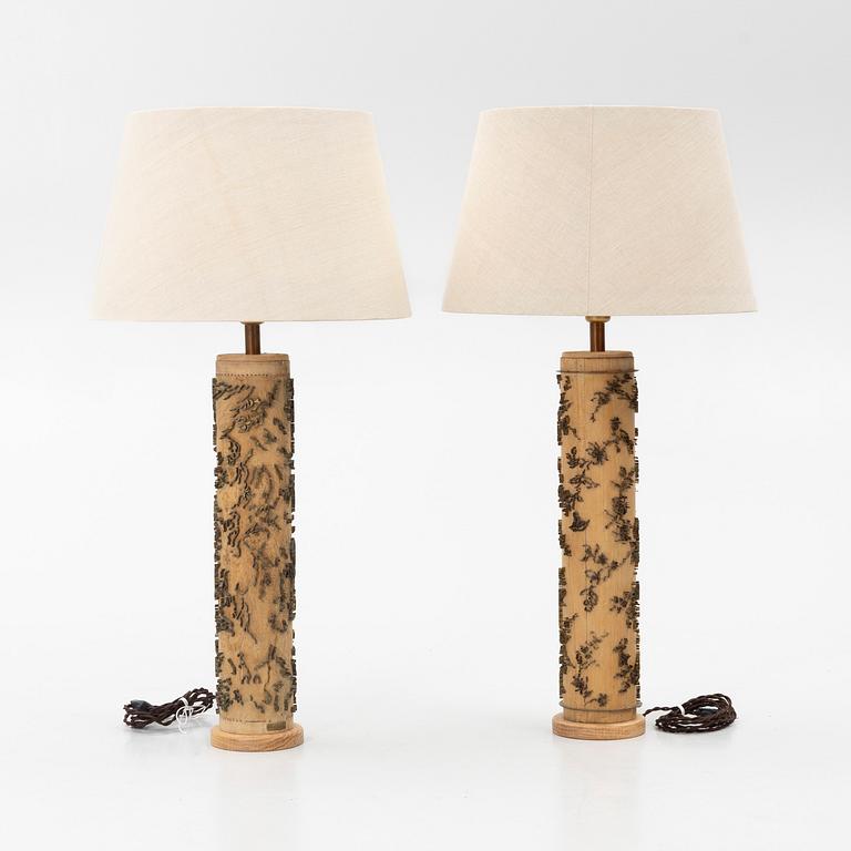 Bordslampor, ett par, samtida.