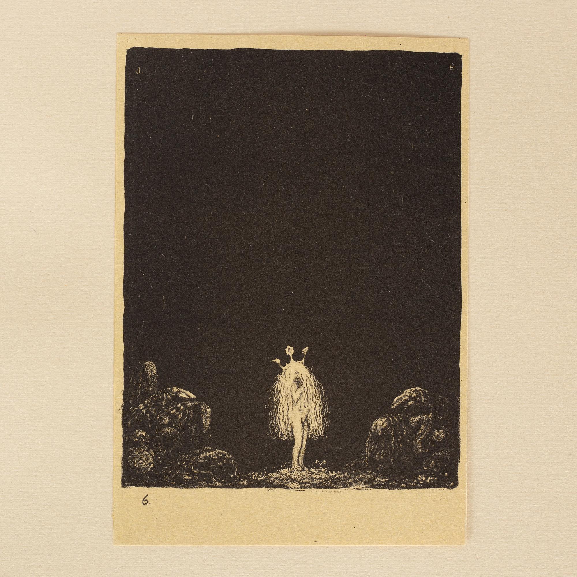JOHN BAUER, "Troll", svit om tio litografier, osignerade, Ernst Bauers Förlag Göteborg, A. Börtzells, 1915.