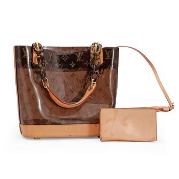 443. LOUIS VUITTON, a plastic and leather monogrammed bag, "Cabas Monogram Ambre PM", limited edition Cruise Collection 2003.