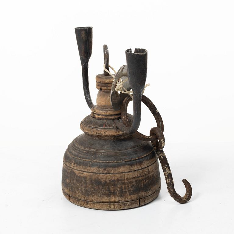 Candle holder, folk art, 17th/18th century.