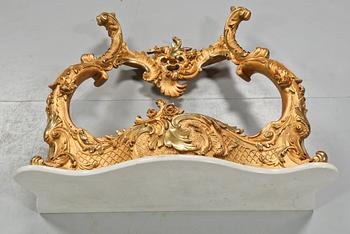 SPEGEL och KONSOLBORD, nyrokoko, 1800-talets slut.