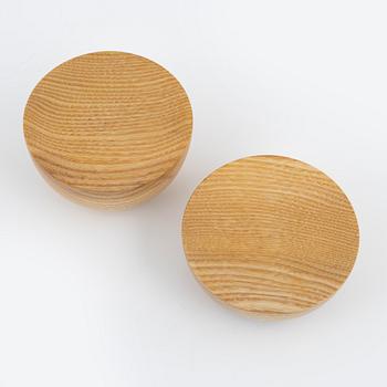 Magnus Ek, a set of six ash wood serving platters for Oaxen Krog.