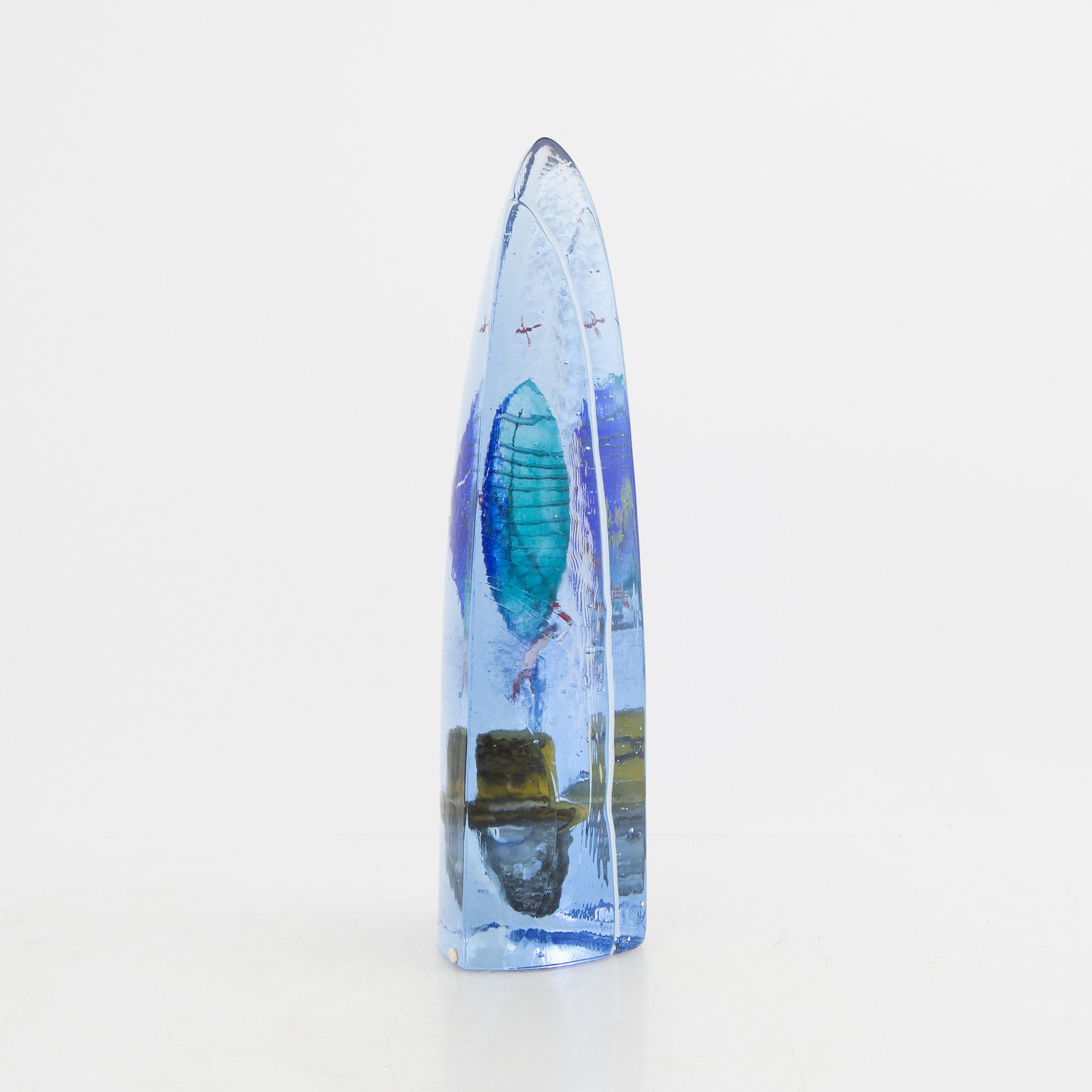 Bertil Vallien, a signed glass sculpture Kosta Boda.