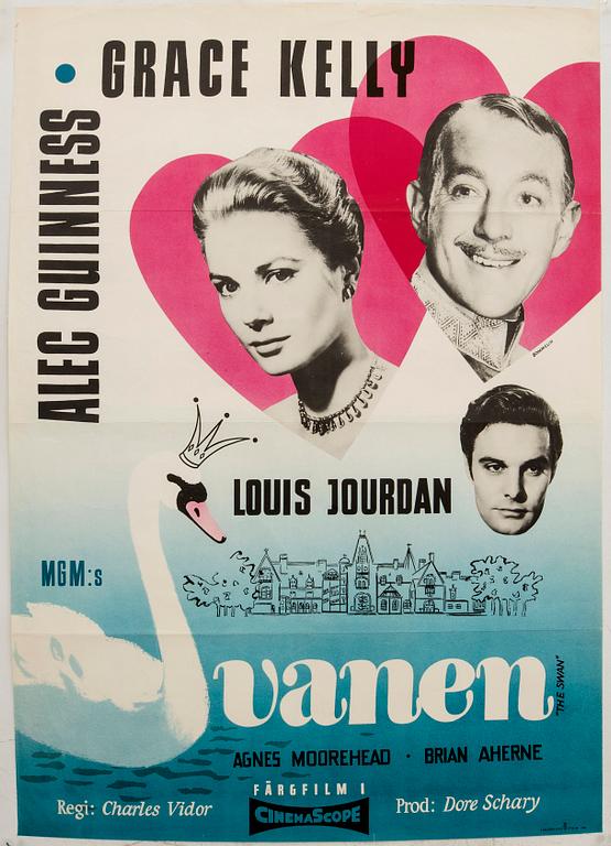 Filmaffisch "Svanen" Grace Kelly.