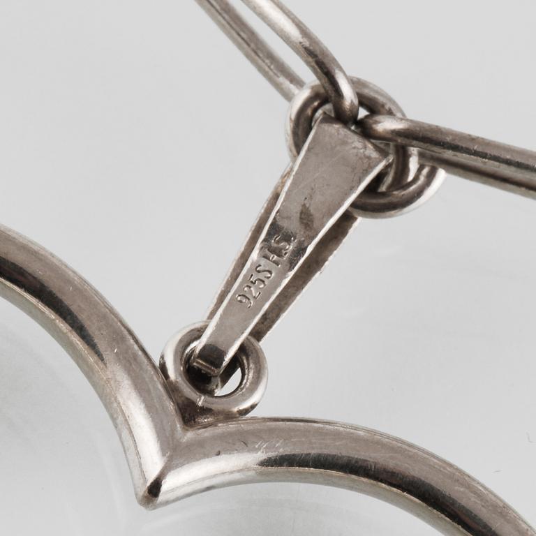 COLLIER, sterlingsilver, Herman Siersbol, Katrup, Danmark. Vikt 40,9 gram.