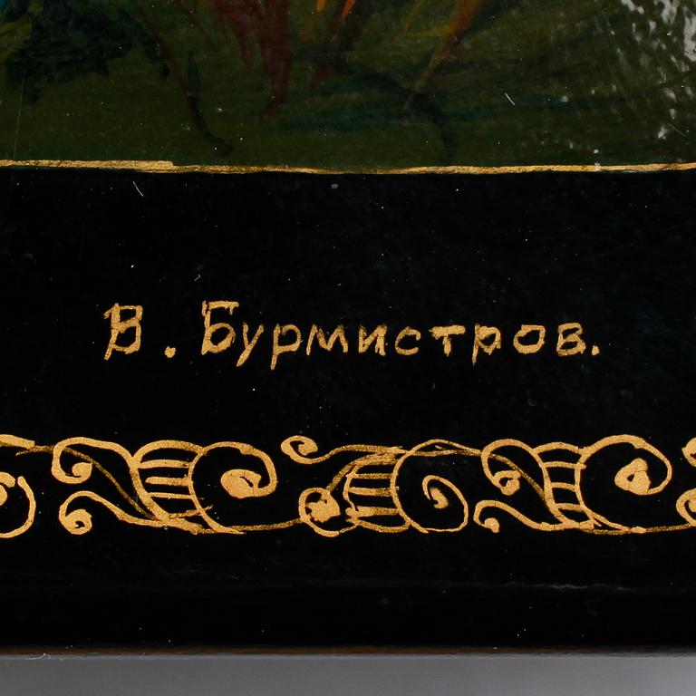 SKRIN, papier maché, signerad B Burmistov, Ryssland, 1954.