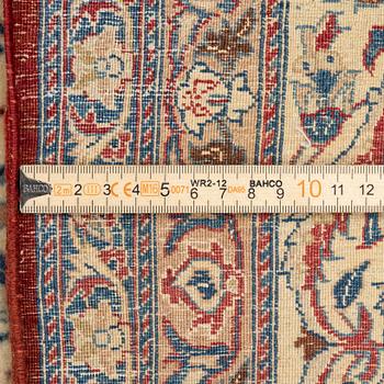 A fine part silk Nain Tudeshk carpet, Central Persia c. 290 x 157 cm.