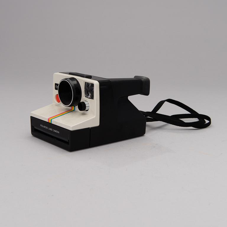 A Polaroid Land OneStep camera from the 1970s.