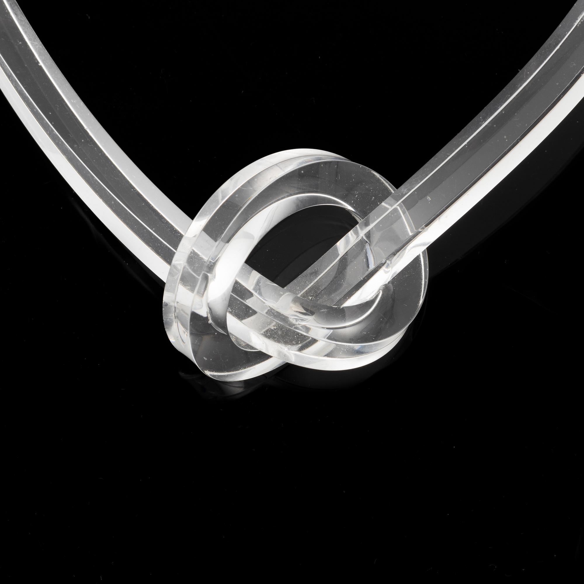 Siv Lagerström, two collars, acrylic plastic and pyrite.