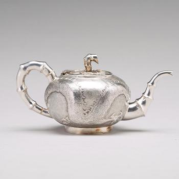 TESERVIS, fyra delar, silver. Kina, Luen Wo, Shanghai, 1875-1925.