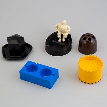 a set of six plastic desk tools, 20th century.