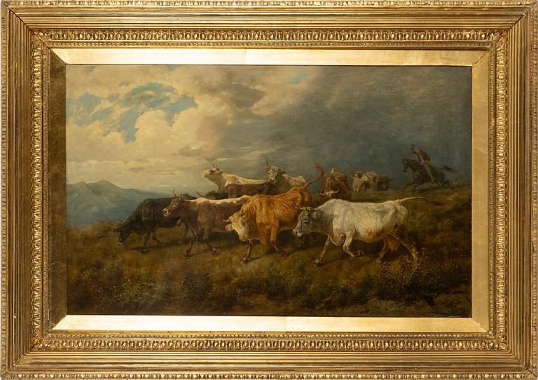 English artistt oil on canvas, signed and dated 1896.
