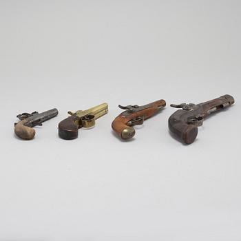 Four guns, 19th century.