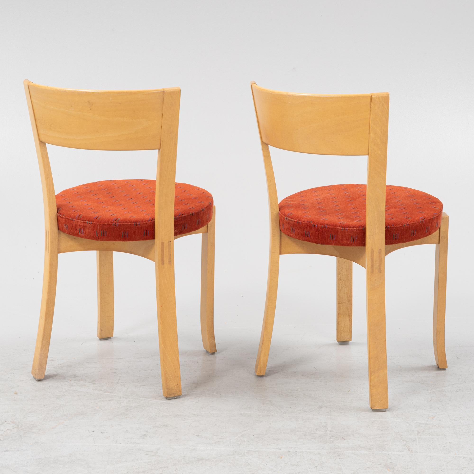 Åke Axelsson, six model 'S217' chairs, Gärsnäs, Sweden, 1980's.
