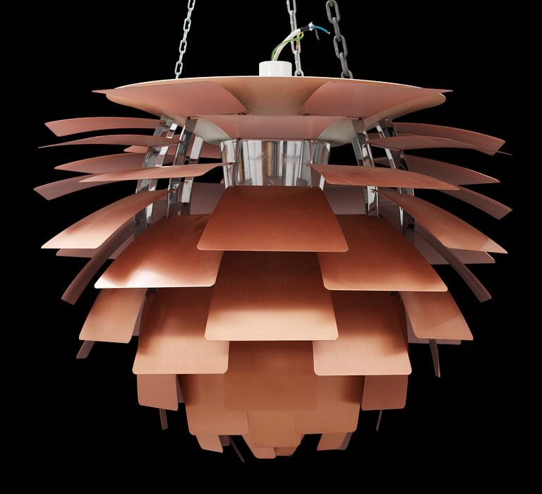 TAKLAMPA, "PH-Kotte", Poul Henningsen för Louis Poulsen. 1900-talets andra hälft. Diam 84, H 72.