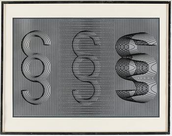 Sture Johannesson · STEN KALLIN & STURE JOHANNESSON, färgserigrafi, signerad och numrerad  21/100.