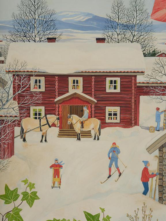 Stina Sunesson, "Jag målar vintern" (I paint the winter).