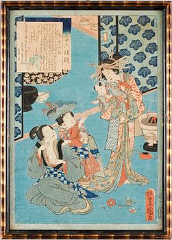 Utagawa Kunisada Kochoro Toyokuni III · TOYOKUNI III, träsnitt, Japan.