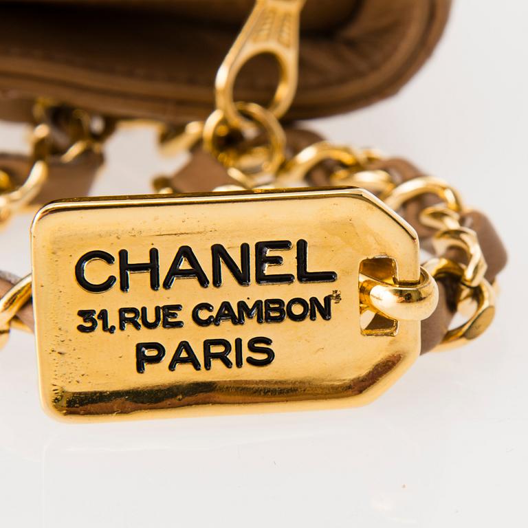 CHANEL Vintage Beige Shoulder Bag.