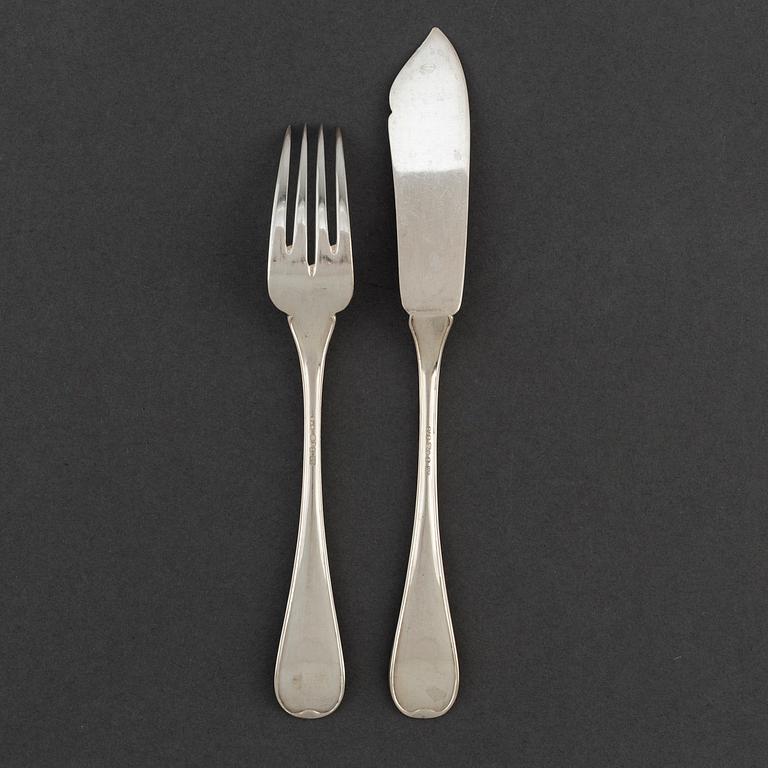 20 psc silver cutlery, GAB Stockholm.