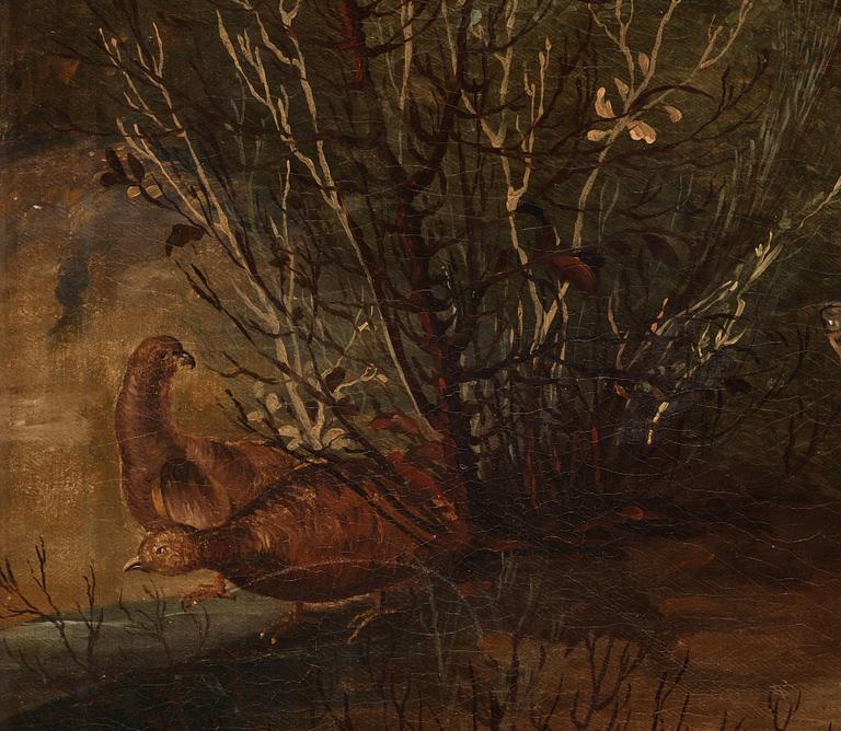 Jean-Baptiste Oudry, efter, Hund och rapphöns, 2 st.