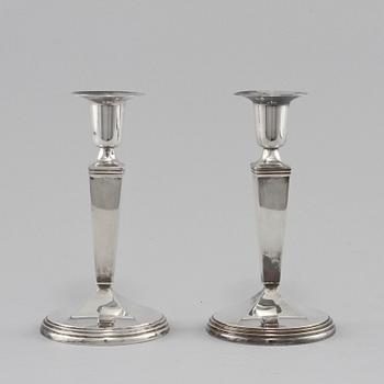 LJUSSTAKAR, ett par, silver, GAB, Stockholm 1959. Total vikt 352 g.