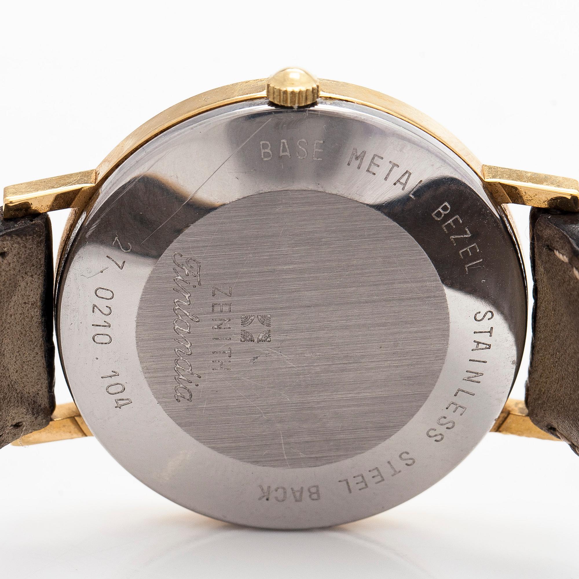 Zenith, Finlandia, wristwatch, 30 mm, spectrolite dial, gold/stainless steel, quartz.
