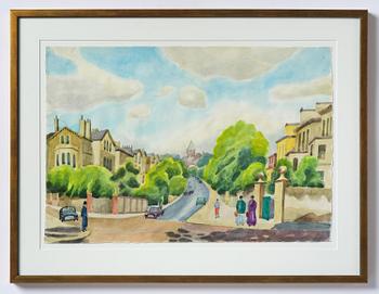 Josef Frank, watercolour, "Rosslyn Hill" (inscribed on the reverse), dated 1961.