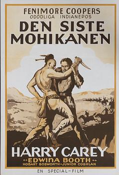 A vintage movie poster 'Den Siste Mohikanen (The Last of the Mohicans)', 1943.