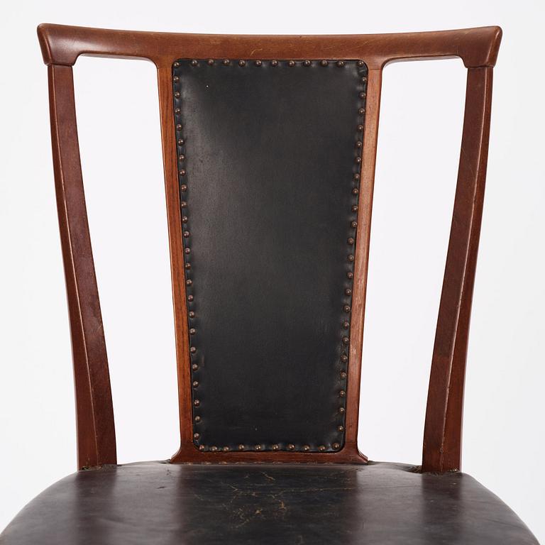 Carl-Axel Acking, stolar, åtta st, utförda av snickarmästare Torsten Schollin för Stockholms Hantverksförening, 1950-tal.