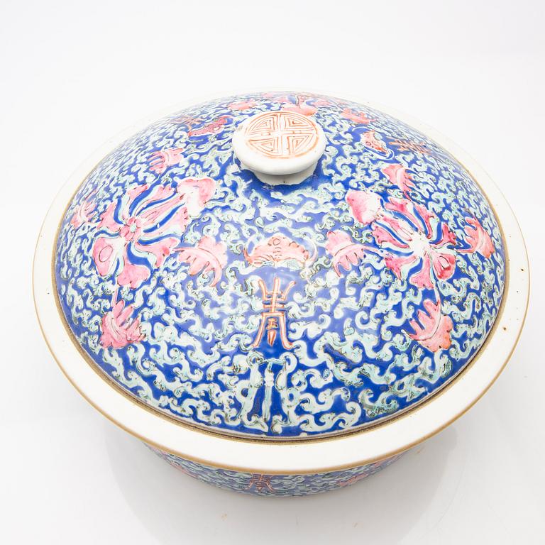 Parti porslin, 5 delar, Kina, 18/1900-tal.